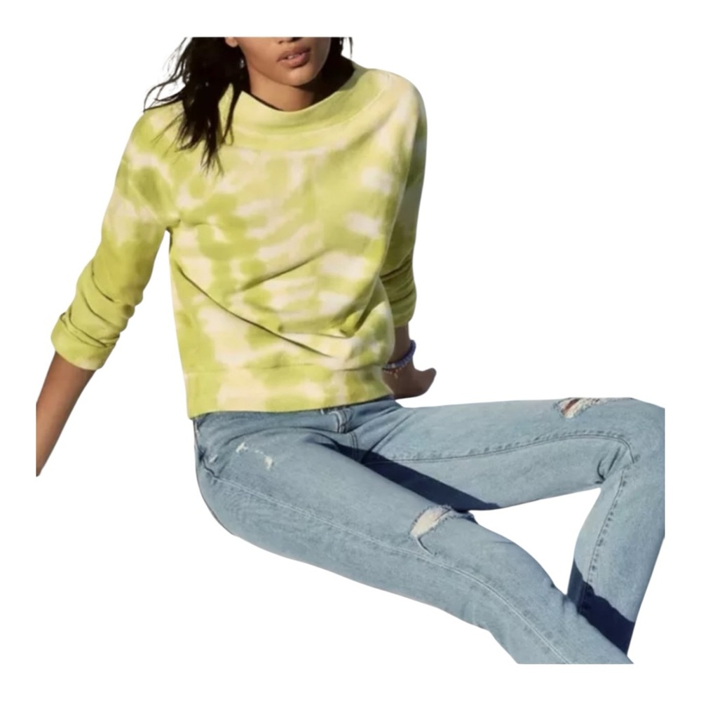 Anthropologie Pilcro and the Letterpress Elayna Mock Neck Tie Dye Sweatshirt